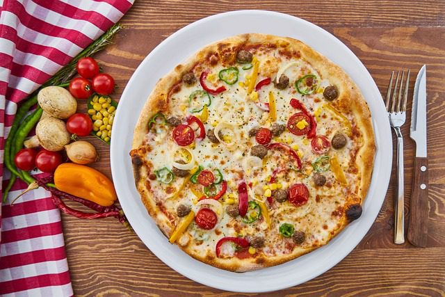 pizza para vegetarianos y veganos sin lactosa